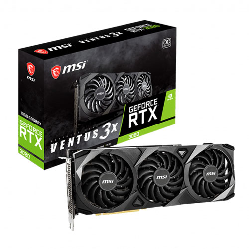 MSI GeForce RTX 3080 Ventus 3X OC 10GB GDDR6X Graphics Card MSI GeForce RTX 3080 Ventus 3X OC 10GB GDDR6X Graphics Card