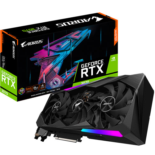 Gigabyte GeForce RTX 3070 Aorus Master 8GB GDDR6 Graphics Card Gigabyte GeForce RTX 3070 Aorus Master 8GB GDDR6 Graphics Card