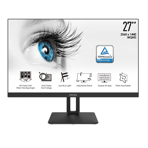 MSI Pro MP271QP 27” Inch 2K (2560 x 1440) WQHD IPS Level Ultra Slim Frameless Monitor MSI Pro MP271QP 27” Inch 2K (2560 x 1440) WQHD IPS Level Ultra Slim Frameless Monitor