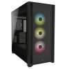 Corsair iCUE 5000X RGB Tempered Glass Mid-Tower ATX PC Smart Case – Black