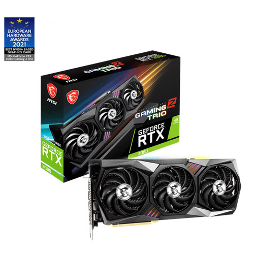 MSI GeForce RTX 3080 Gaming Z Trio 10GB LHR GDDR6X Graphics Card – (NOT FOR MINING PURPOSE) MSI GeForce RTX 3080 Gaming Z Trio 10GB LHR GDDR6X Graphics Card – (NOT FOR MINING PURPOSE)