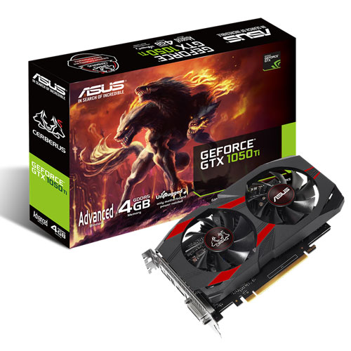 Asus Cerberus GeForce GTX 1050 Ti 4GB GDDR5 Graphics Card Asus Cerberus GeForce GTX 1050 Ti 4GB GDDR5 Graphics Card