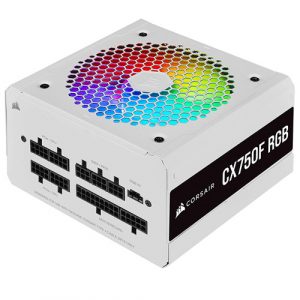 Corsair CX750F RGB - 750 WATT 80 Plus Bronze Certified (White) Power Supply