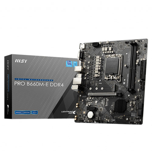 MSI Pro B660M-E DDR4 Motherboard MSI Pro B660M-E DDR4 Motherboard