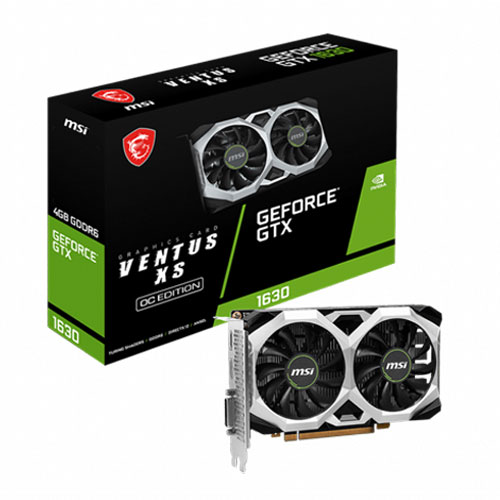 MSI GeForce GTX 1630 Ventus 4GB GDDR6 XS OC Graphics Card MSI GeForce GTX 1630 Ventus 4GB GDDR6 XS OC Graphics Card