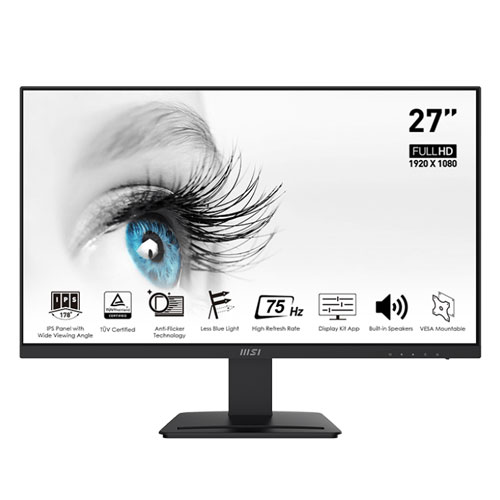 MSI Pro MP273 27” Inch 75Hz FHD IPS Level Ultra Slim Frameless Monitor MSI Pro MP273 27” Inch 75Hz FHD IPS Level Ultra Slim Frameless Monitor