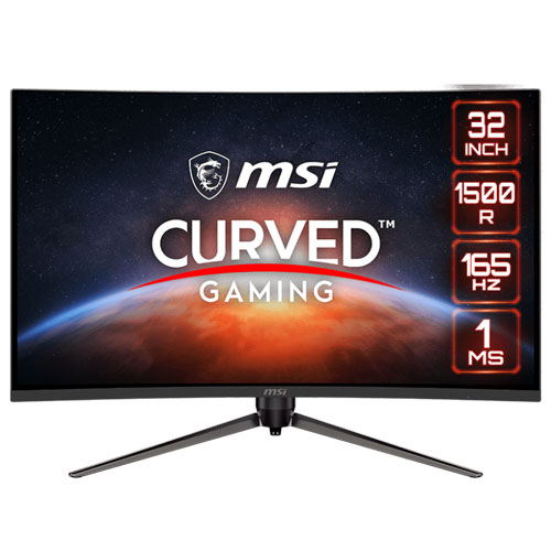 MSI Optix AG321CQR 31.5” inch WQHD (2560 x 1440) 165Hz 1ms AMD FreeSync RGB Curved Gaming Monitor MSI Optix AG321CQR 31.5'' inch WQHD (2560 x 1440) 165Hz 1ms AMD FreeSync RGB Curved Gaming Monitor