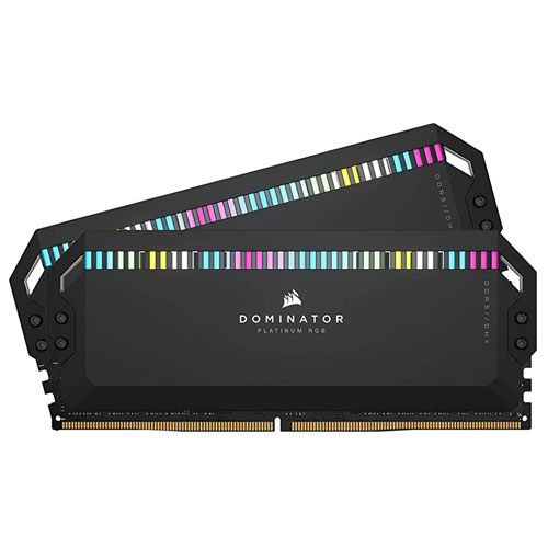 Corsair Dominator Platinum RGB 32GB (2X16GB) DDR5 6200MHz C40 Memory Kit Black Corsair Dominator Platinum RGB 32GB (2X16GB) DDR5 6200MHz C40 Memory Kit Black
