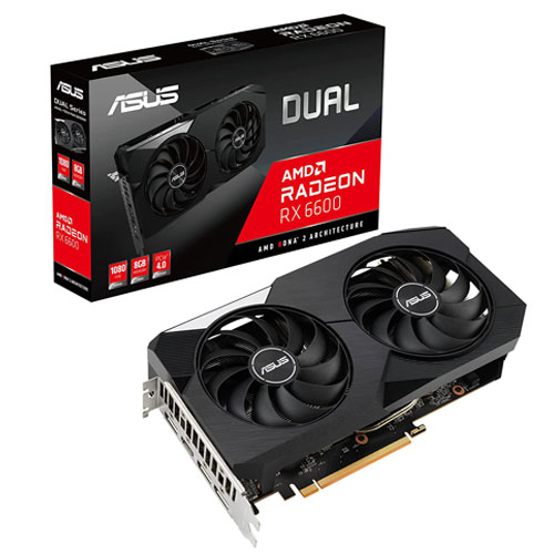 Asus Dual Radeon RX 6600 8GB GDDR6 Graphics Card Asus Dual Radeon RX 6600 8GB GDDR6 Graphics Card