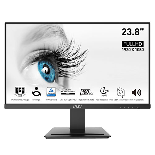 MSI Pro MP243x 23.8” Inch 100Hz 1ms FHD IPS Level Ultra Slim Frameless Monitor MSI Pro MP243x 23.8” Inch 100Hz 1ms FHD IPS Level Ultra Slim Frameless Monitor