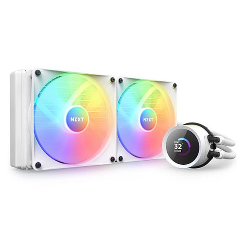 NZXT Kraken 240 (240mm) RGB CPU Liquid Cooler With LCD Display White