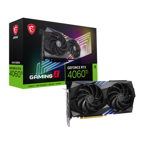 MSI GeForce RTX 4060 Ti Gaming X 16GB GDDR6 Graphics Card MSI GeForce RTX 4060 Ti Gaming X 16GB GDDR6 Graphics Card