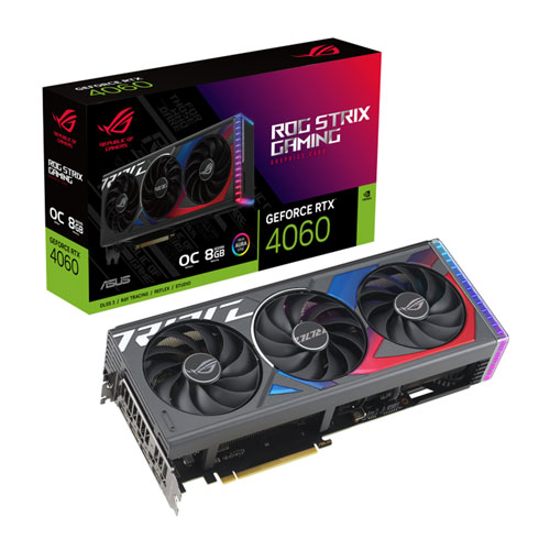Asus ROG Strix GeForce RTX 4060 8GB GDDR6X OC Graphics Card Asus ROG Strix GeForce RTX 4060 8GB GDDR6X OC Graphics Card