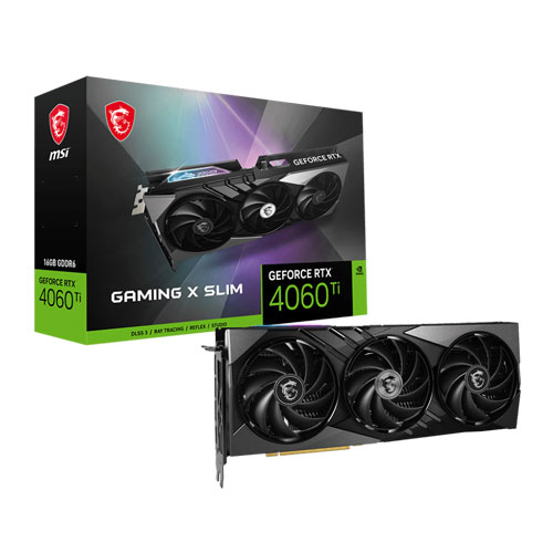 MSI GeForce RTX 4060 Ti Gaming X 16GB GDDR6X SLIM Graphics Card