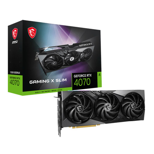 MSI Geforce RTX 4070 Gaming X 12GB GDDR6X SLIM Graphics Card