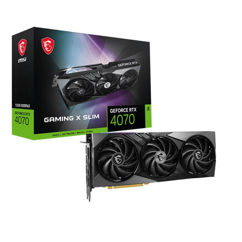 MSI Geforce RTX 4070 Gaming X 12GB GDDR6X SLIM Graphics Card(3 YEARS WARRANTY)