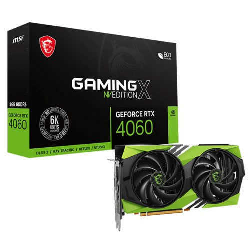 MSI Geforce RTX 4060 Gaming X NV Edition 8GB GDDR6X Graphics Card (3 YEARS WARRANTY) -NOT SOLD SEPARATELY MSI Geforce RTX 4060 Gaming X NV Edition 8GB GDDR6X Graphics Card (3 YEARS WARRANTY) -NOT SOLD SEPARATELY