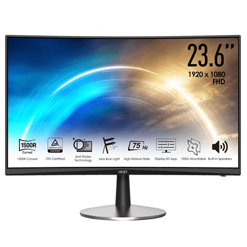 MSI PRO MP242C 24” FHD 75Hz 1ms Curved Monitor ( 3 YEARS WARRANTY ) MSI PRO MP242C 24'' FHD 75Hz 1ms Curved Monitor ( 3 YEARS WARRANTY )