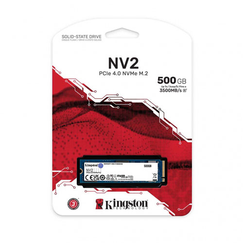 KINGSTON NV2 500GB PCIE 4.0 NVME M.2 Solid State Drive ( 3 YEARS WARRANTY )