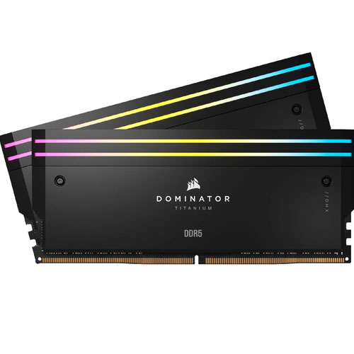 Corsair Dominator Titanium RGB 32GB (2X16GB) DDR5 6000MHz C32 Memory Kit Black
