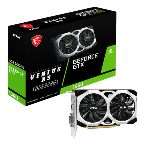 MSI GeForce GTX 1650 D6 Ventus XS OCV3 4GB GDDR6 Graphics Card (3 YEARS WARRANTY) MSI GeForce GTX 1650 D6 Ventus XS OCV3 4GB GDDR6 Graphics Card (3 YEARS WARRANTY)