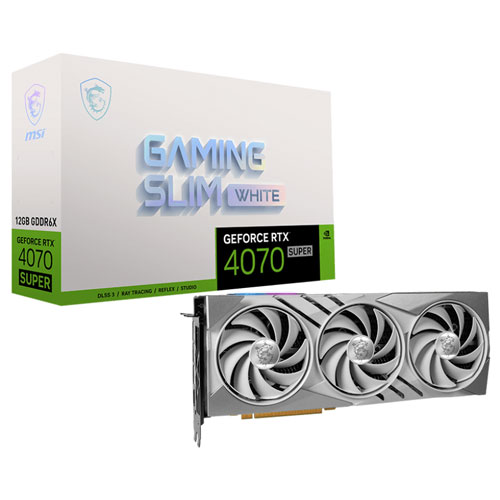 MSI Geforce RTX 4070 Super Gaming X 12GB GDDR6X SLIM White Graphics Card ( 3 YEARS WARRANTY ) MSI Geforce RTX 4070 Super Gaming X 12GB GDDR6X SLIM White Graphics Card ( 3 YEARS WARRANTY )