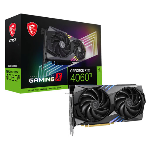 MSI Geforce RTX 4060 Ti Gaming X 8GB GDDR6X SLIM Graphics Card ( 3 YEARS WARRANTY )
