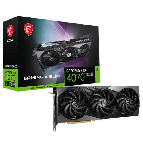 MSI Geforce RTX 4070 Super Gaming X 12GB GDDR6X SLIM Graphics Card ( 3 YEARS WARRANTY ) MSI Geforce RTX 4070 Super Gaming X 12GB GDDR6X SLIM Graphics Card ( 3 YEARS WARRANTY )