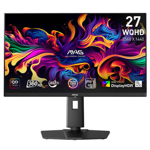 MSI MAG 271QPX 27 Inch QD-OLED WQHD (2560×1440) 360Hz 0.03ms Adaptive-Sync Compatible Frameless Gaming Monitor ( 3 YEARS WARRANTY ) MSI MAG 271QPX 27 Inch QD-OLED WQHD (2560x1440) 360Hz 0.03ms Adaptive-Sync Compatible Frameless Gaming Monitor ( 3 YEARS WARRANTY )