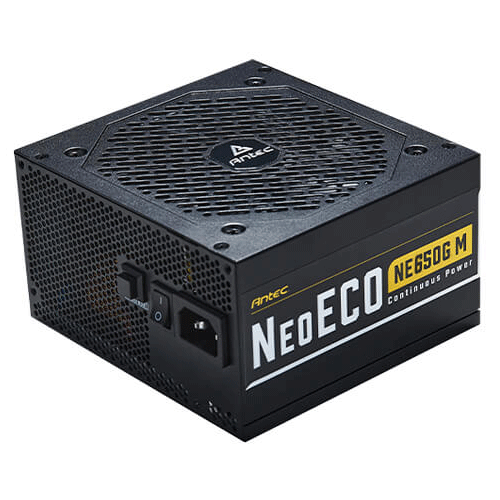 Antec NeoEco NE650G M 650W 80 Plus Gold Certified Power Supply Antec NeoEco NE650G M 650W 80 Plus Gold Certified Power Supply