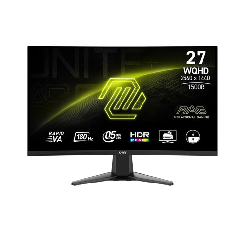 MSI MAG 27CQ6F 27″ Inch WQHD (2560 X 1440) 180HZ 1MS Amd Freesync Curved Gaming Monitor MSI MAG 27CQ6F 27" Inch WQHD (2560 X 1440) 180HZ 1MS Amd Freesync Curved Gaming Monitor