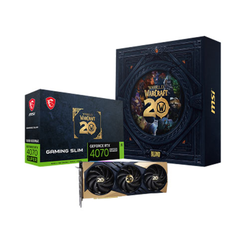 MSI Geforce RTX 4070 Super Gaming 12GB GDDR6X SLIM World Of WarCarft Edition Graphics Card MSI Geforce RTX 4070 Super Gaming 12GB GDDR6X SLIM World Of WarCarft Edition Graphics Card