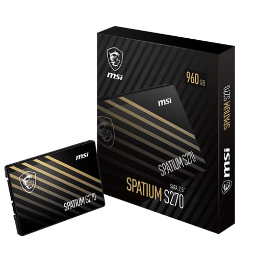MSI SPATIUM S270 SATA 2.5 960GB Solid State Drive MSI SPATIUM S270 SATA 2.5 960GB Solid State Drive