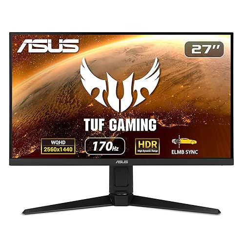 Asus TUF Gaming VG27AQL3A 27 inch WQHD (2560 x 1440) IPS 180Hz 1ms G-Sync Compatible Frameless Monitor Asus TUF Gaming VG27AQL3A 27 inch WQHD (2560 x 1440) IPS 180Hz 1ms G-Sync Compatible Frameless Monitor