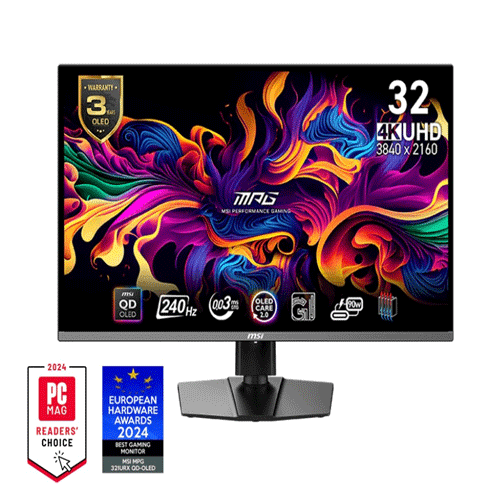MSI MAG 321URX 32 Inch QD-OLED UHD (3840×2160) 240Hz 0.03ms AMD FreeSync Premium Pro Compatible Frameless Gaming Monitor ( 3 YEARS WARRANTY ) MSI MAG 321URX 32 Inch QD-OLED UHD (3840x2160) 240Hz 0.03ms AMD FreeSync Premium Pro Compatible Frameless Gaming Monitor ( 3 YEARS WARRANTY )